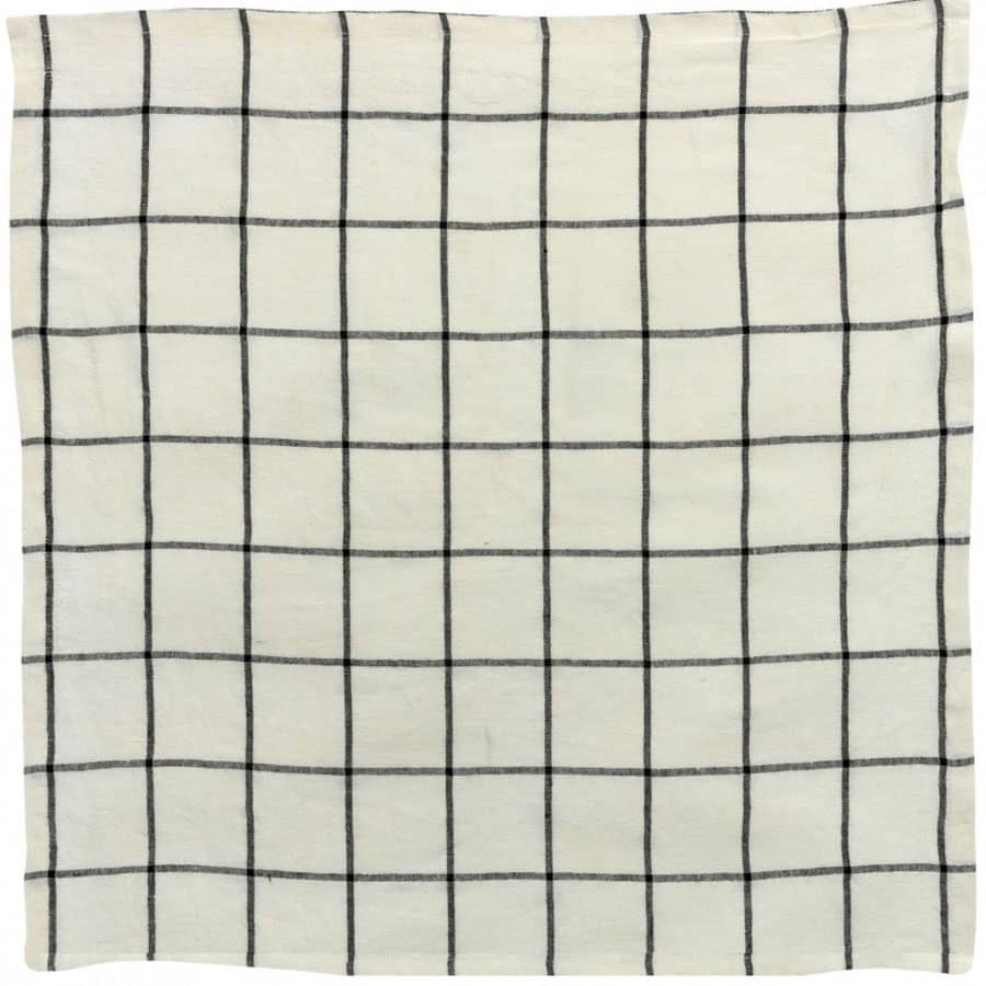serviette-de-table-carreaux-noir