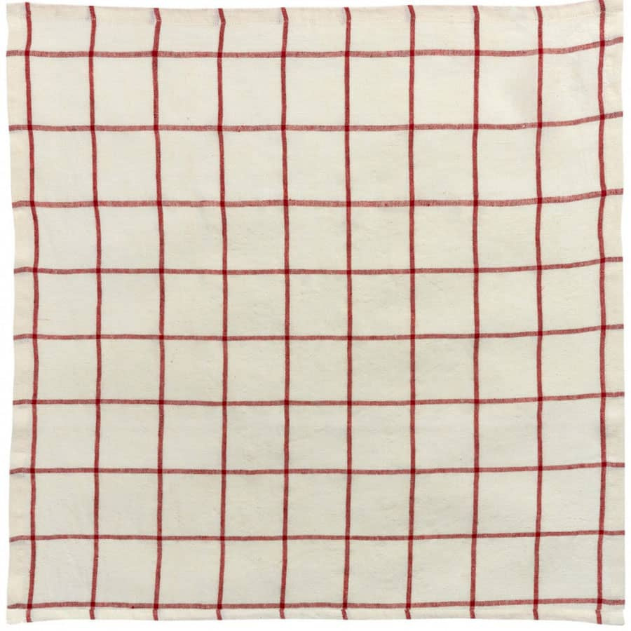 serviette-de-table-carreaux-rouge