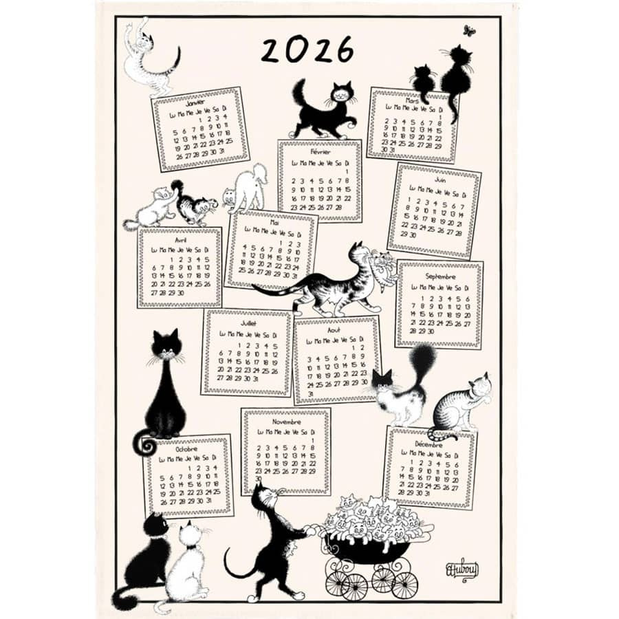 torchon-calendrier-dubout-chatons-2026