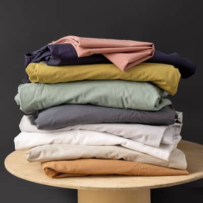 pile de draps plats