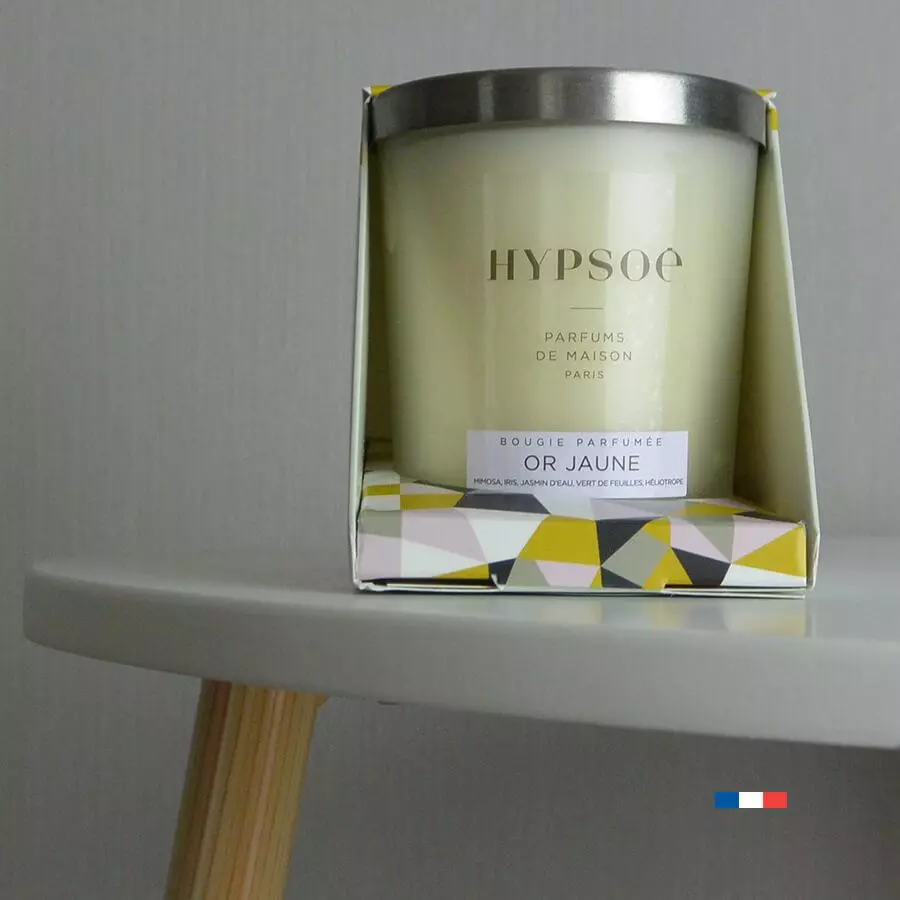 bougie-verre-or-jaune-boite-carton