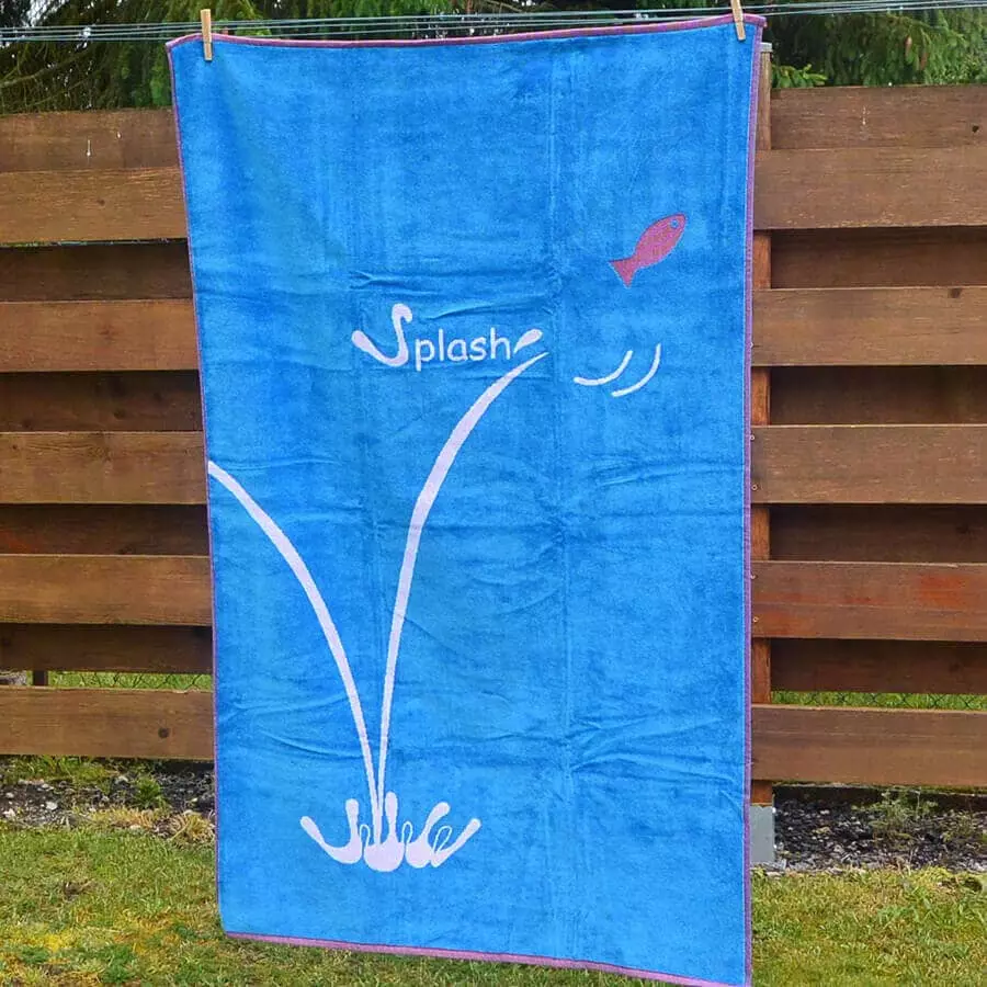 drap-de-plage-splash-bleu