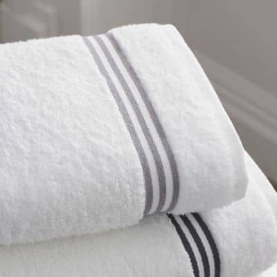 duo de serviettes éponge blanche 